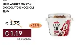 Prezzemolo e Vitale Milk yogurt mix con cioccolato e nocciole offerta