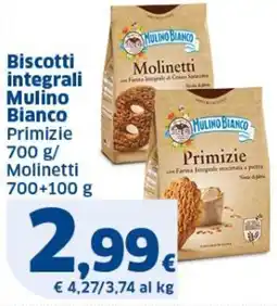 Sigma Biscotti integrali Mulino Bianco offerta