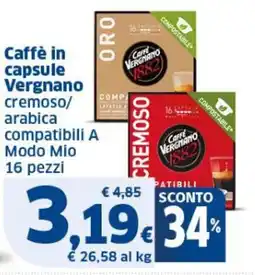 Sigma Caffè in capsule Vergnano offerta