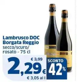 Sigma Lambrusco DOC Borgata Reggio offerta