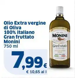 Sigma Olio Extra vergine di Oliva 100% italiano Gran fruttato Monini offerta