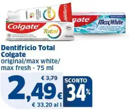 Sigma Dentifricio Total Colgate offerta