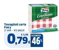 Sigma Tovaglioli carta Foxy offerta