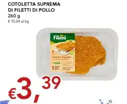 Migross Supermercati e Market Fileni cotoletta suprema di filetti di pollo offerta