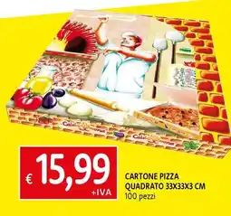Famila Superstore Cartone pizza quadrato 33x33x3 cm offerta