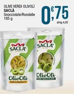Sidis Olive verdi olivoli saclà snocciolate/rondelle offerta
