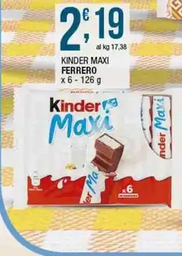 Sidis Kinder maxi FERRERO offerta