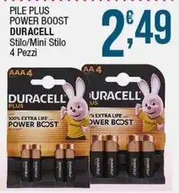 Sidis Pile plus power boost duracell stilo/mini stilo offerta