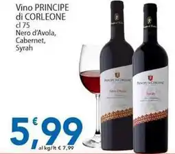 Sidis Vino PRINCIPE di CORLEONE Nero d'Avola, Cabernet, Syrah offerta