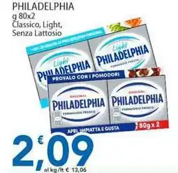Sidis PHILADELPHIA Classico, Light, Senza Lattosio offerta