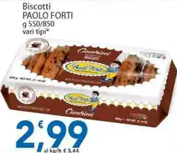 Sidis Biscotti PAOLO FORTI offerta