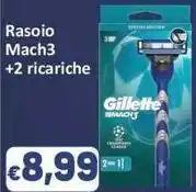 Sidis Gillette Rasoio Mach3 +2 ricariche offerta
