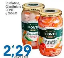 Sidis Insalatina, Giardiniera PONTI offerta