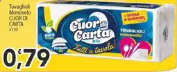 Sidis Tovaglioli Monovelo CUOR DI CARTA offerta