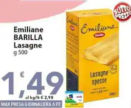 Sidis Emiliane Barilla Lasagne offerta