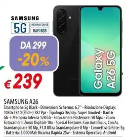 Galassia SAMSUNG A26 offerta