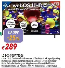 Galassia LG LCD 50UA74006 offerta