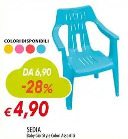Galassia Sedia baby gio' style offerta