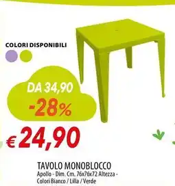 Galassia Tavolo monoblocco offerta