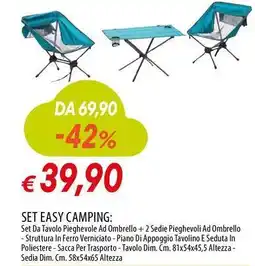 Galassia Set easy camping offerta