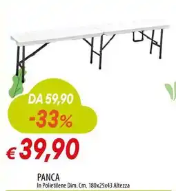 Galassia Panca in polietilene offerta