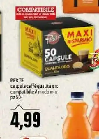 Emi Supermercati Per te capsule caffe qualita oro compatilible a modo mio offerta