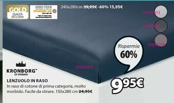 JYSK Lenzuola offerta