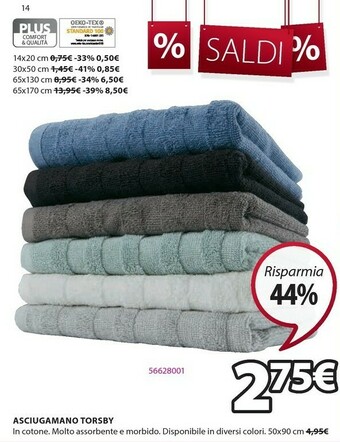 JYSK Asciugamani offerta