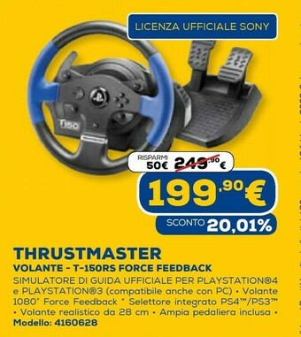 Euronics Volante t-150rs force feedback offerta
