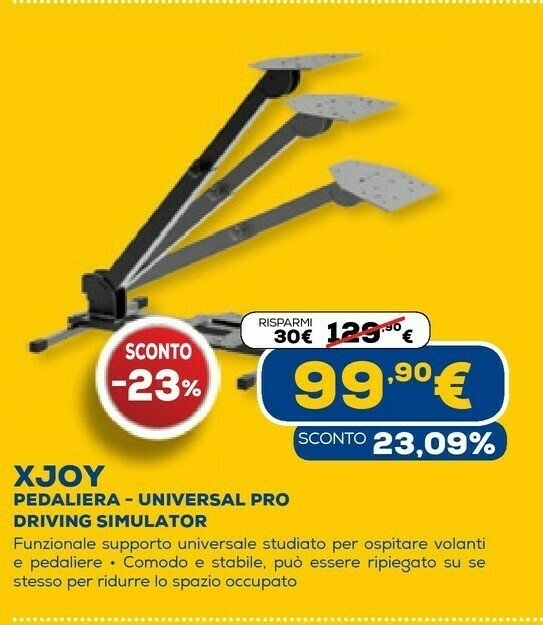 Pedaliera universal pro driving simulator offerta di Euronics