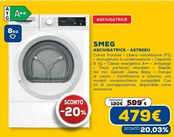 Euronics Asciugatrice ast82eu offerta