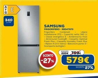 Euronics Rb34t673eww frigorifero con congelatore libera installazione 340 l e bianco offerta