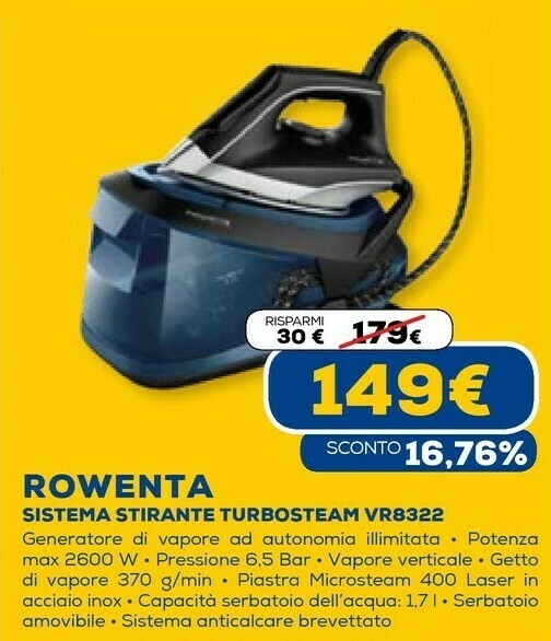 Dw4345 express steam, ferro da stiro a vapore, piastra in acciaio inox ...