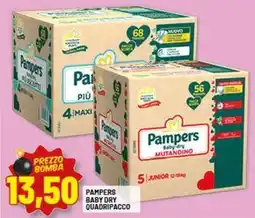 Risparmio Casa Pampers baby dry quadripacco offerta