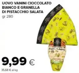 Tigre Uovo vanini cioccolato bianco e granella di pistacchio salata offerta