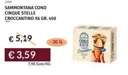 Prezzemolo e Vitale Sammontana cono cinque stelle croccantino x6 offerta