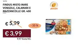 Prezzemolo e Vitale Findus misto mare vongole, calamari e mazzancolle offerta