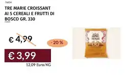 Prezzemolo e Vitale Tre marie croissant ai 5 cereali e frutti di bosco offerta