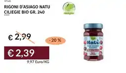 Prezzemolo e Vitale Rigoni d'asiago natu ciliegie bio offerta