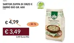 Prezzemolo e Vitale Sartor zuppa di orzo e farro bio offerta