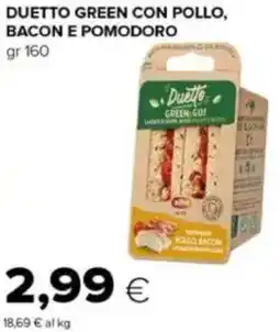 Tigre Duetto green con pollo, bacon e pomodoro offerta