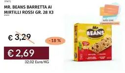 Prezzemolo e Vitale Mr. beans barretta ai mirtilli rossi offerta