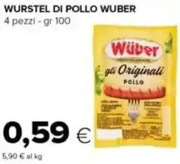Tigre Wurstel di pollo WUBER offerta