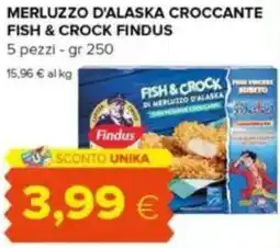 Tigre Merluzzo d'alaska croccante fish & crock FINDUS offerta