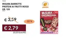 Prezzemolo e Vitale Misura barrette protein ai frutti rossi offerta