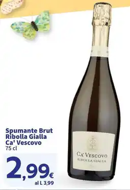 Sigma Spumante Brut Ribolla Gialla Ca' Vescovo offerta