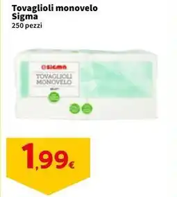 Sigma Tovaglioli monovelo Sigma offerta
