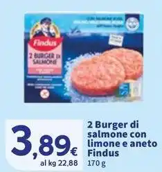 Sigma 2 Burger di salmone con limone e aneto Findus offerta