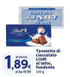 Sigma Tavoletta di cioccolato Lindt al latte, fondente offerta