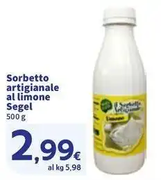 Sigma Sorbetto artigianale al limone Segel offerta